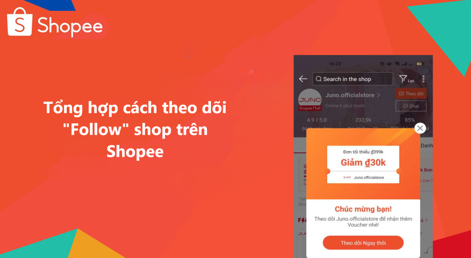 Tổng hợp cách theo dõi “Follow” shop trên Shopee 