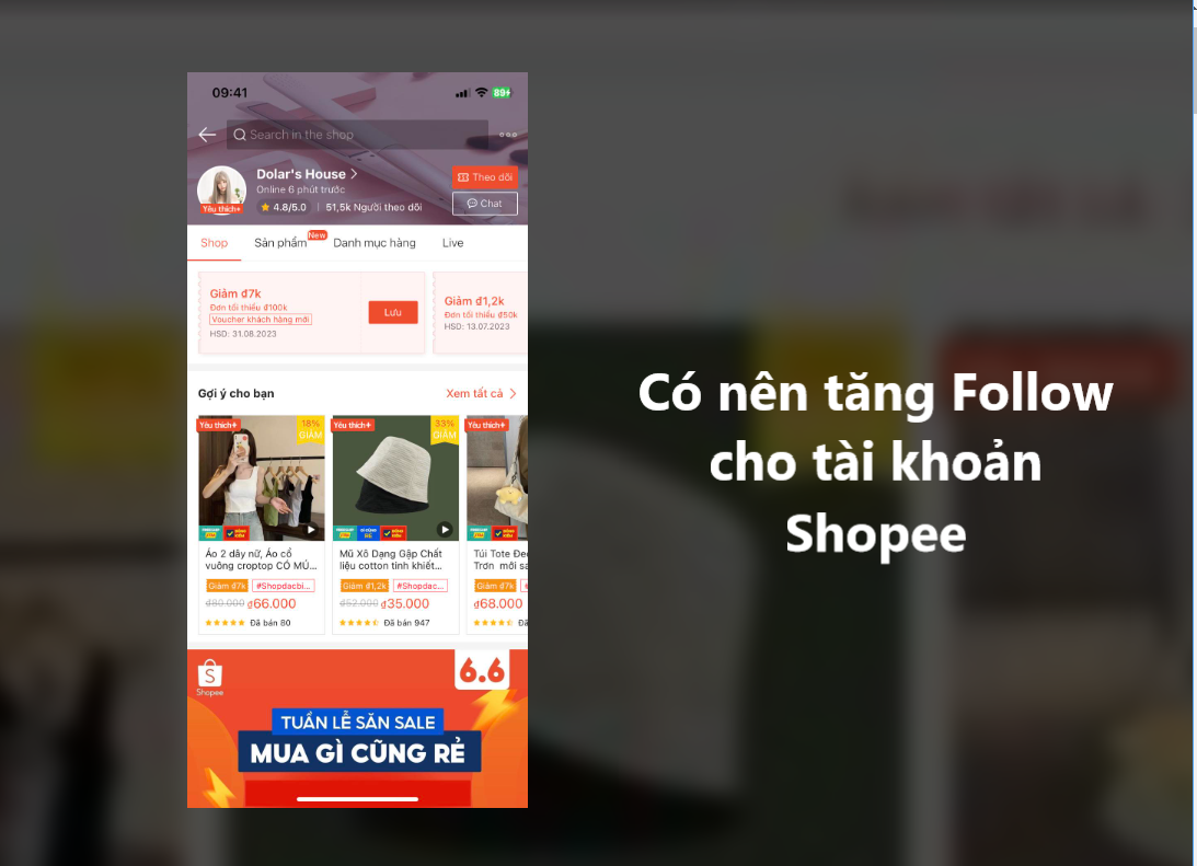 Có nên tăng Follow cho tài khoản bán hàng trên Shopee? 