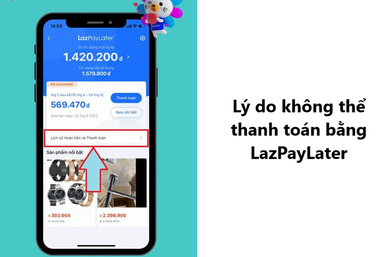 Tìm hiểu lý do không thể thanh toán bằng LazPayLater 