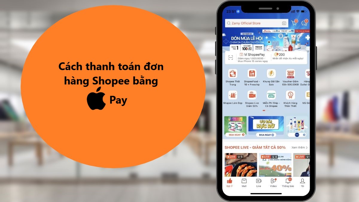 Hướng dẫn thanh toán đơn hàng Shopee bằng Apple Pay 